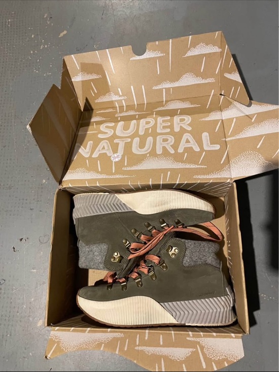 Sorel Shoes - Sorel Olive Green and Orange Women's Hiker Boots